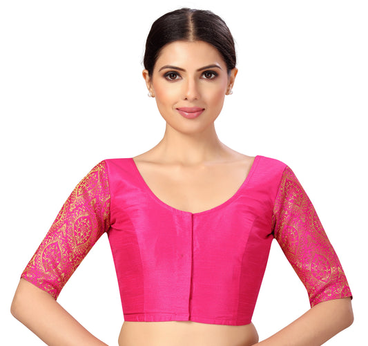 Studio Shringaar Women's Pink Blouse (Design 2590)