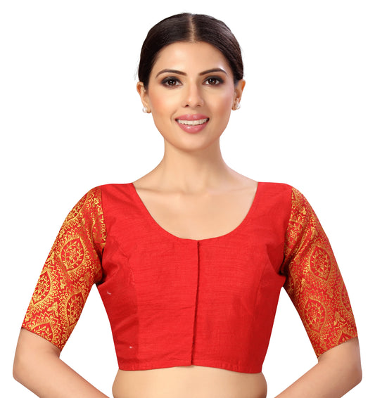 Studio Shringaar Women's Red Blouse (Design 2590)