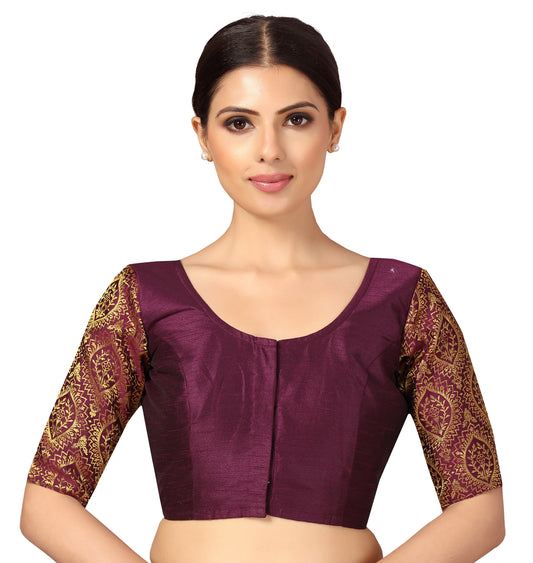 Studio Shringaar Women's Wine Blouse (Design 2590)