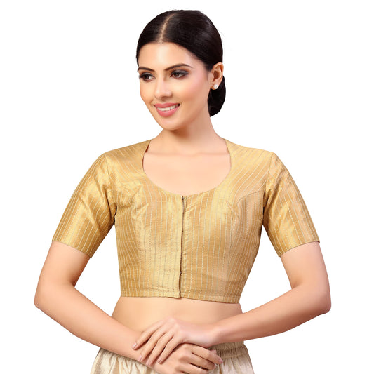 Studio Shringaar Women's Gold Blouse (Design 2593)