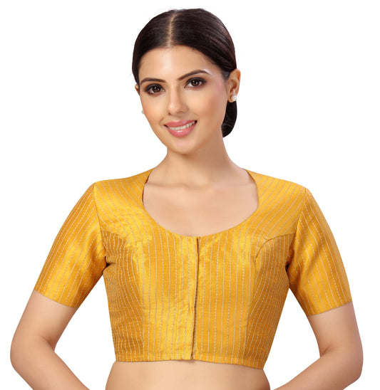 Studio Shringaar Women's Yellow Blouse (Design 2593)