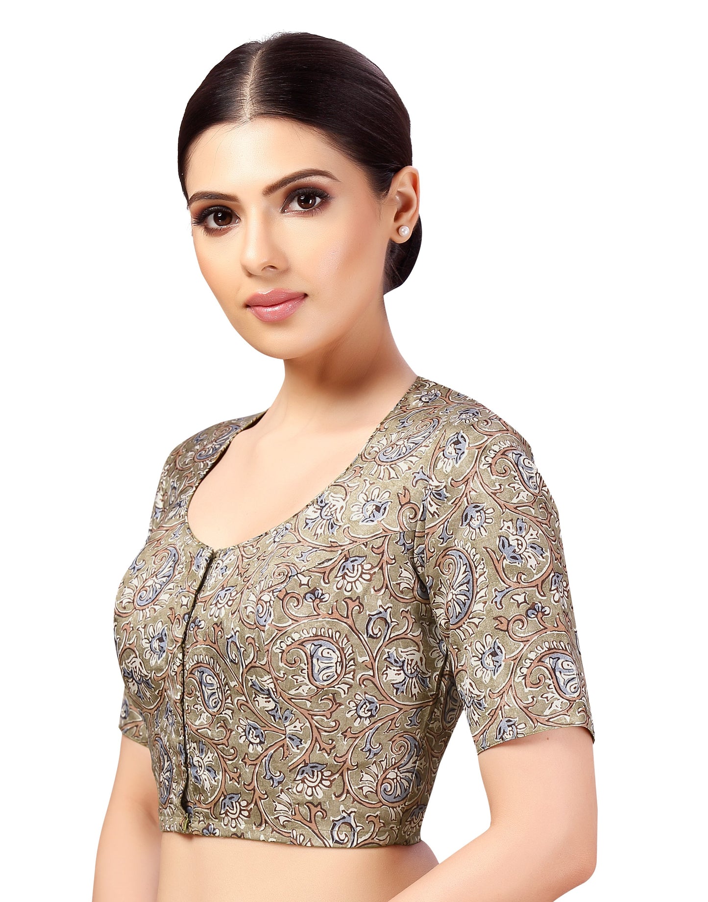 Studio Shringaar Women's Brown Blouse (Design 2598)