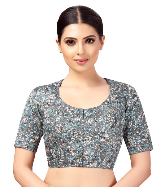 Studio Shringaar Women's Grey Blouse (Design 2598)