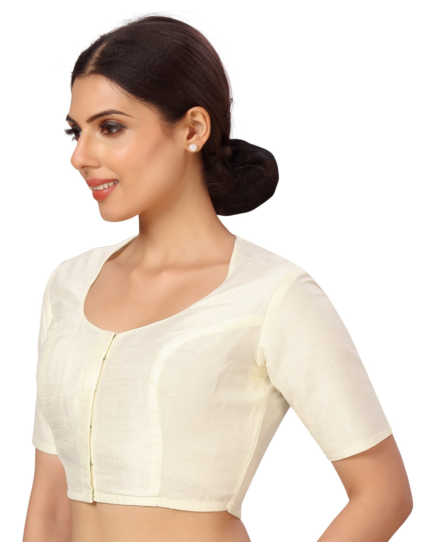 Studio Shringaar Women's White Blouse (Design 2602)