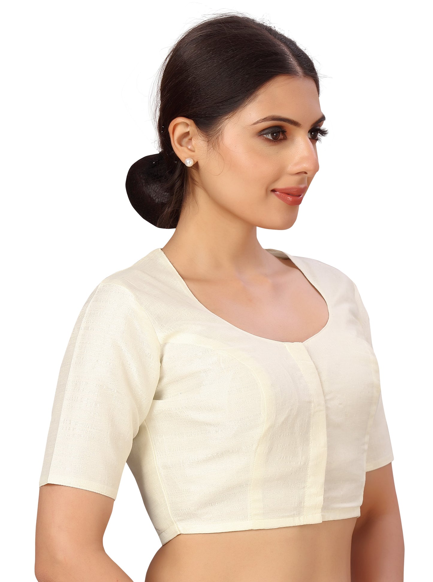 Studio Shringaar Women's White Blouse (Design 2602)