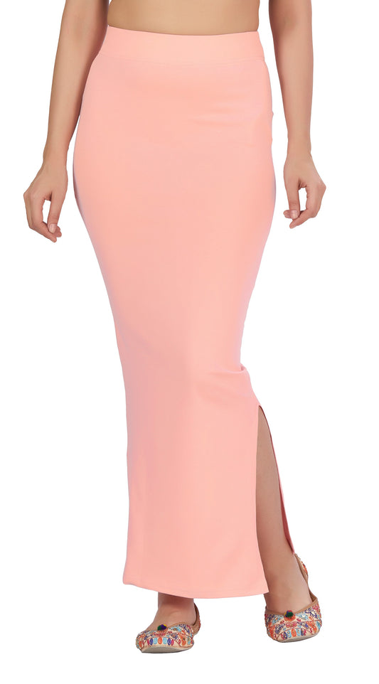 Women's Lycra Pure Cotton Stretchable Saree Shapewear Petticoat (2659 - Peach)