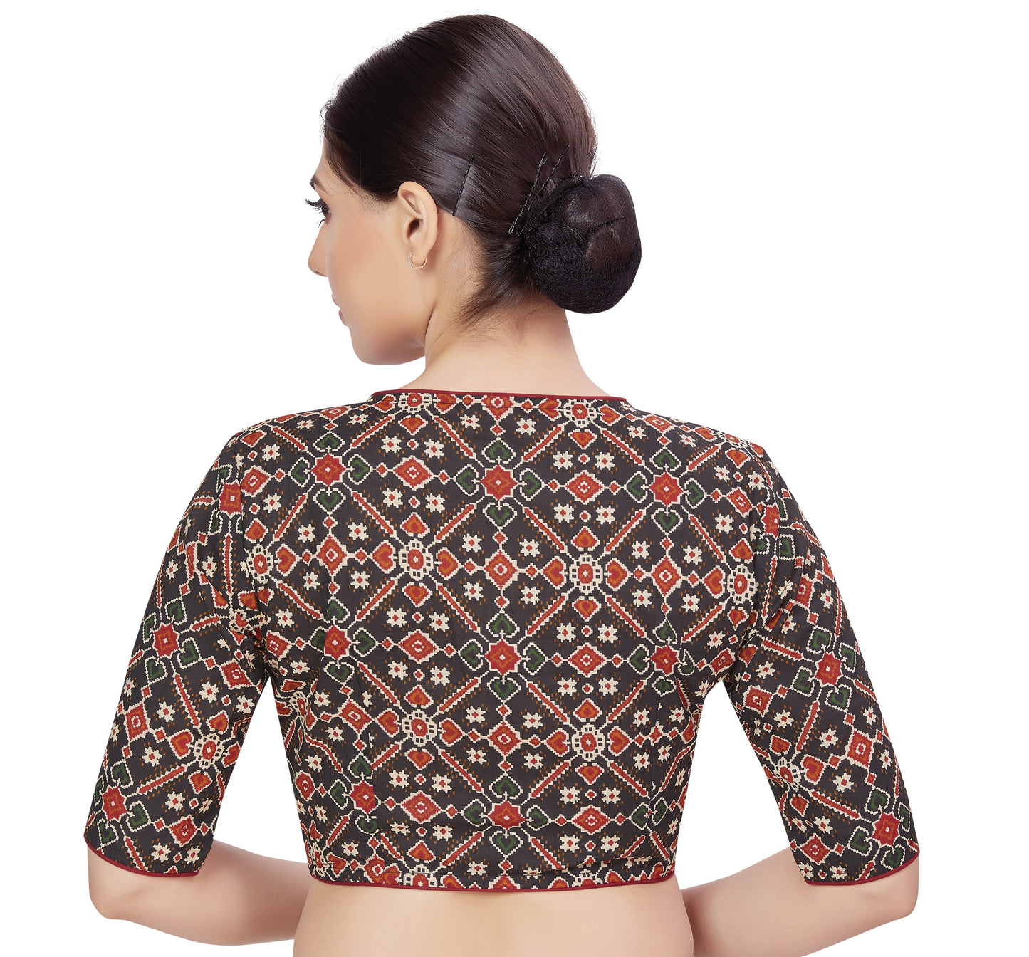 Women's Black Cotton Blouse (Design 2668)