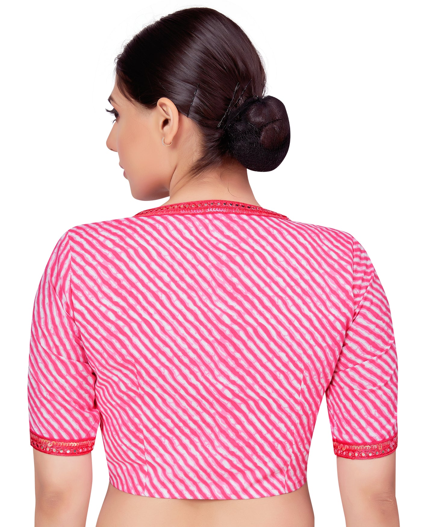 Women's Pink Cotton Blouse (Design 2669)