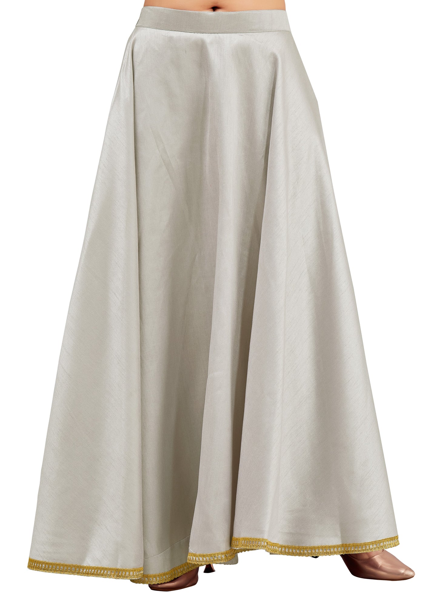 Women's Lavender Raw Silk Skirt (Design 2680)