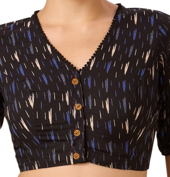 Studio Shringaar Women's Black Blouse (Design 2696)