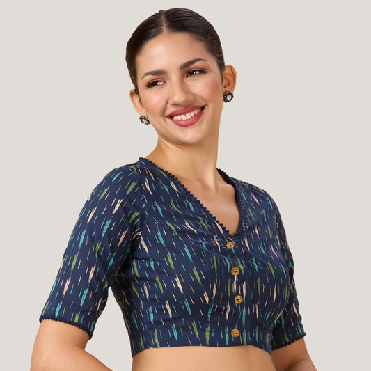 Studio Shringaar Women's Blue Blouse (Design 2696)