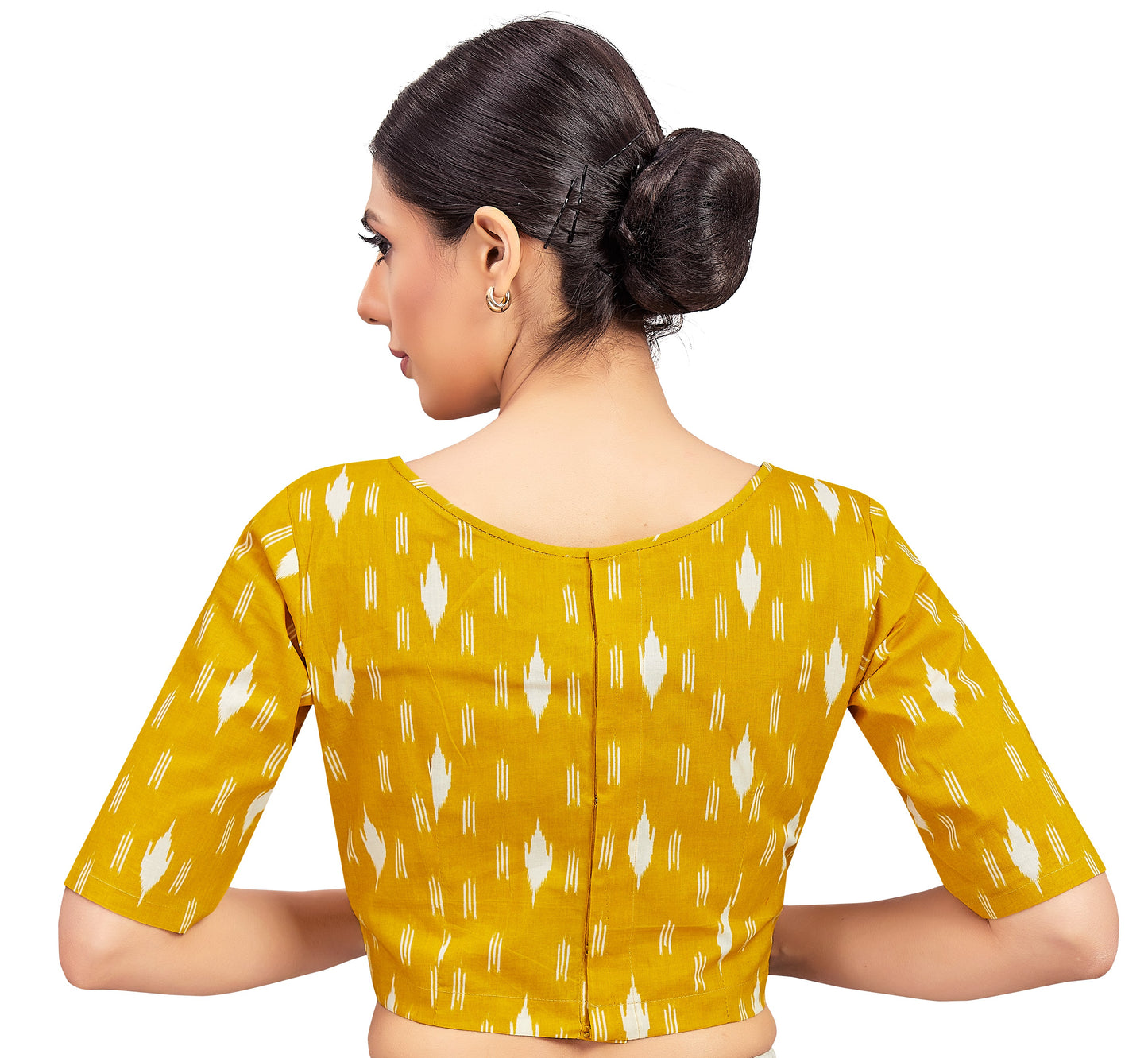 Women's Yellow Cotton Blouse (Design 2698)