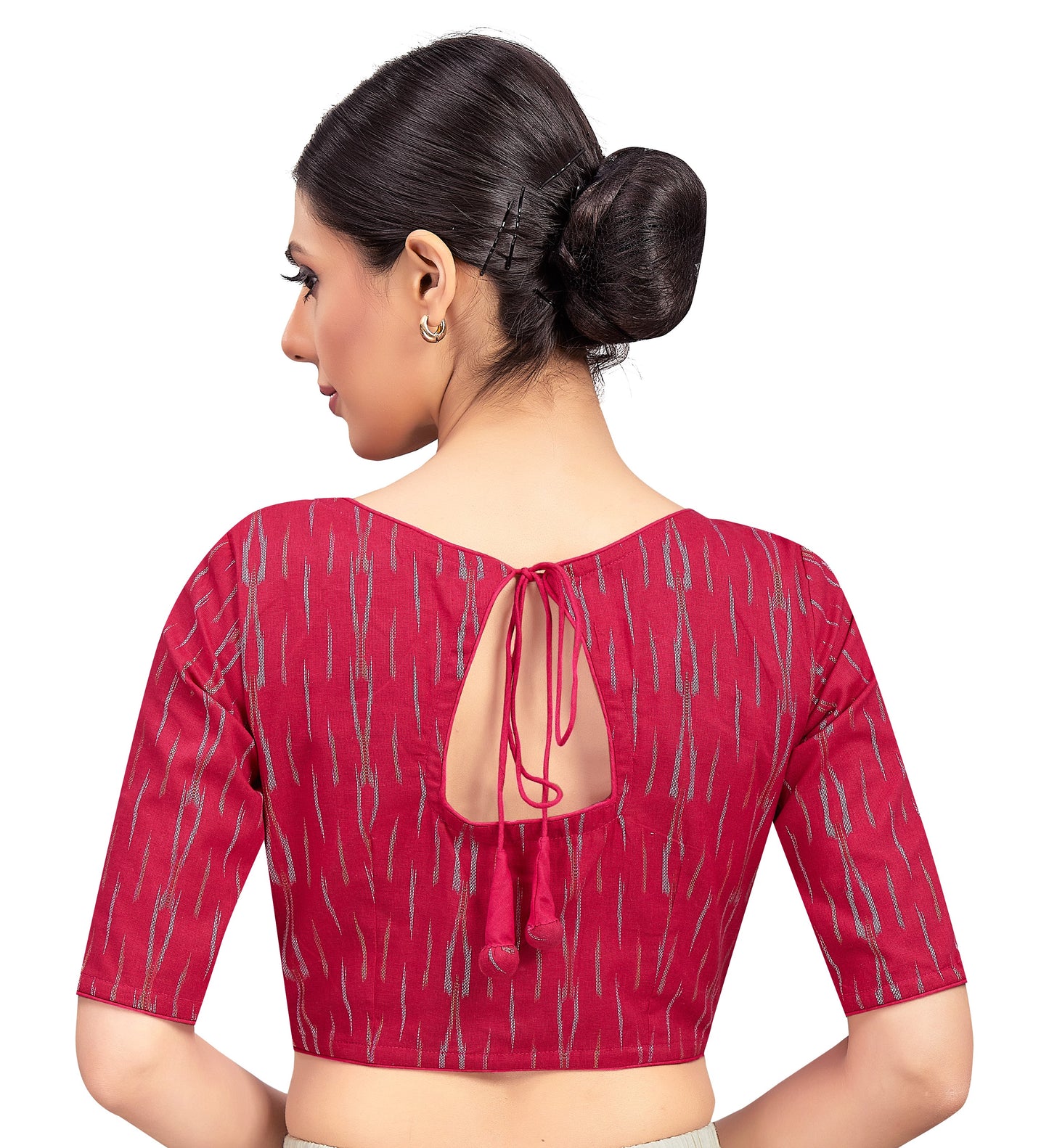 Women's Pink Cotton Blouse (Design 2699)