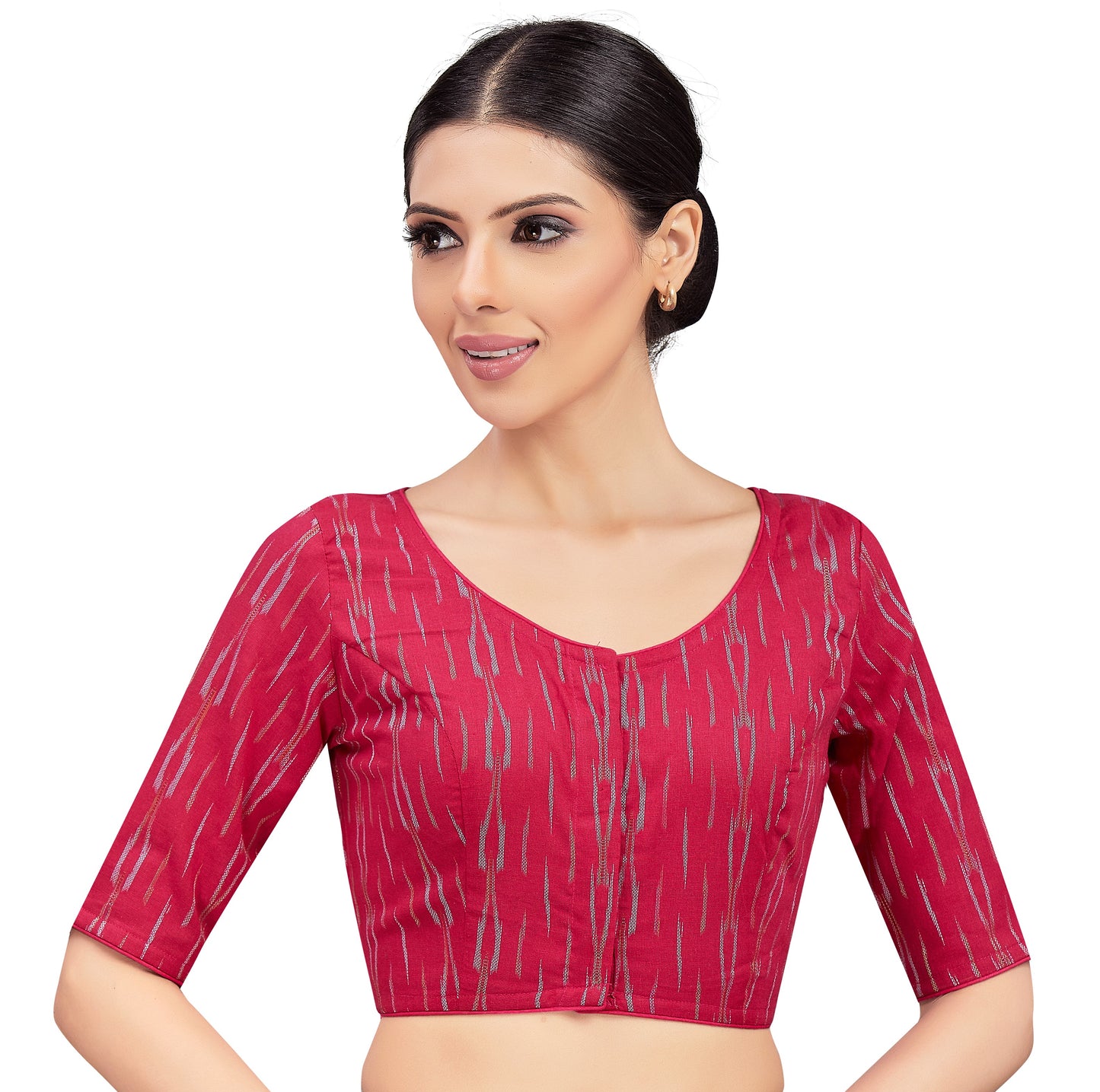 Women's Pink Cotton Blouse (Design 2699)