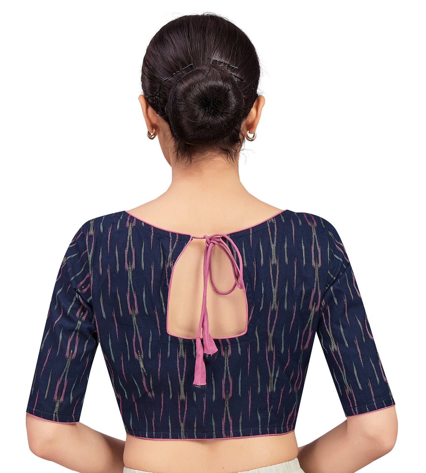 Studio Shringaar Women's Navy Blue Blouse (Design 2705)