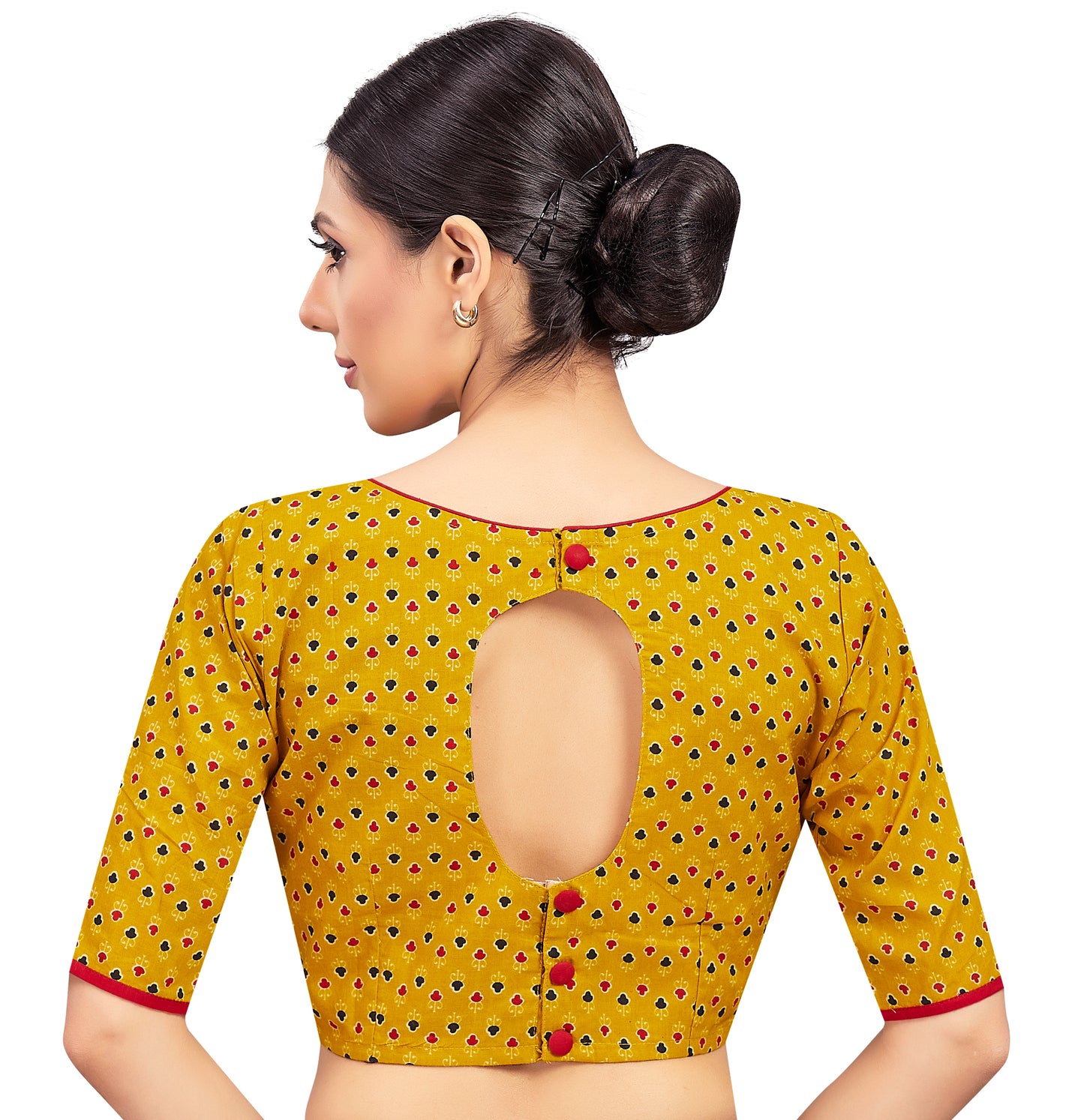 Women's Yellow Cotton Blouse (Design 2715)