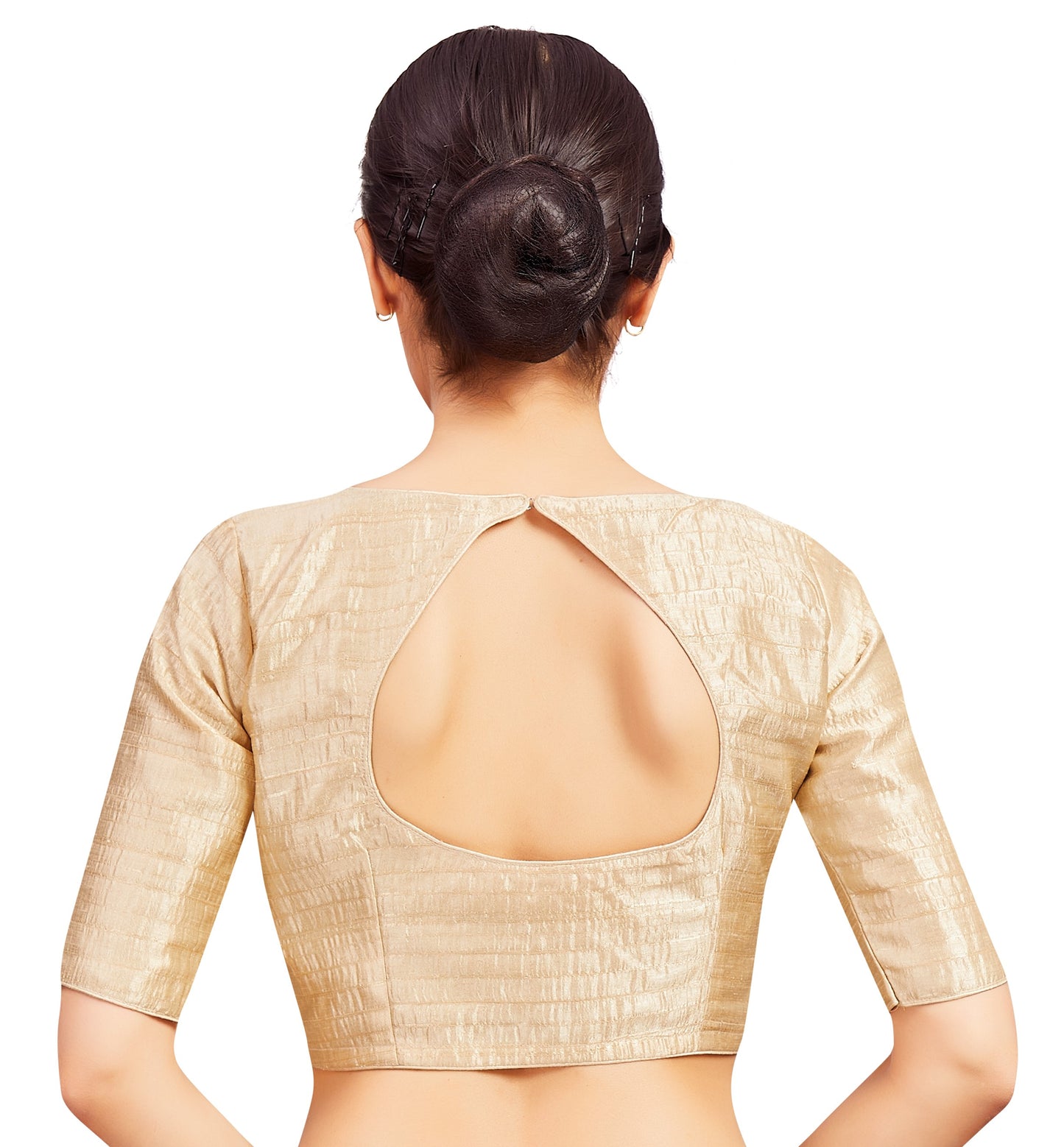 Women's Gold Raw silk Blouse (Design 2721)