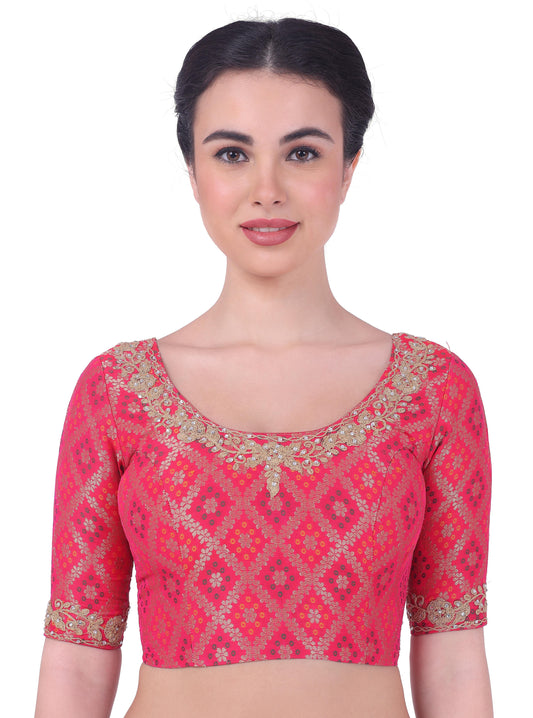 Studio Shringaar Women's Pink Blouse (Design 2729)