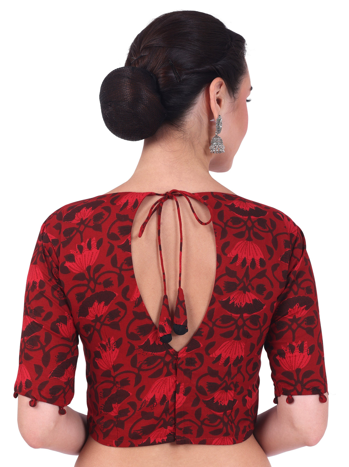 Studio Shringaar Women's Red Readymade Blouse (Design 2734)