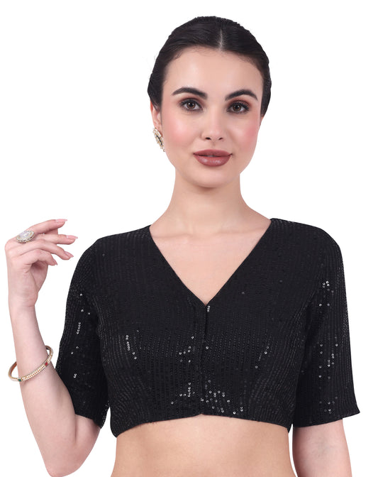 Studio Shringaar Women's Black Blouse (Design 2736)