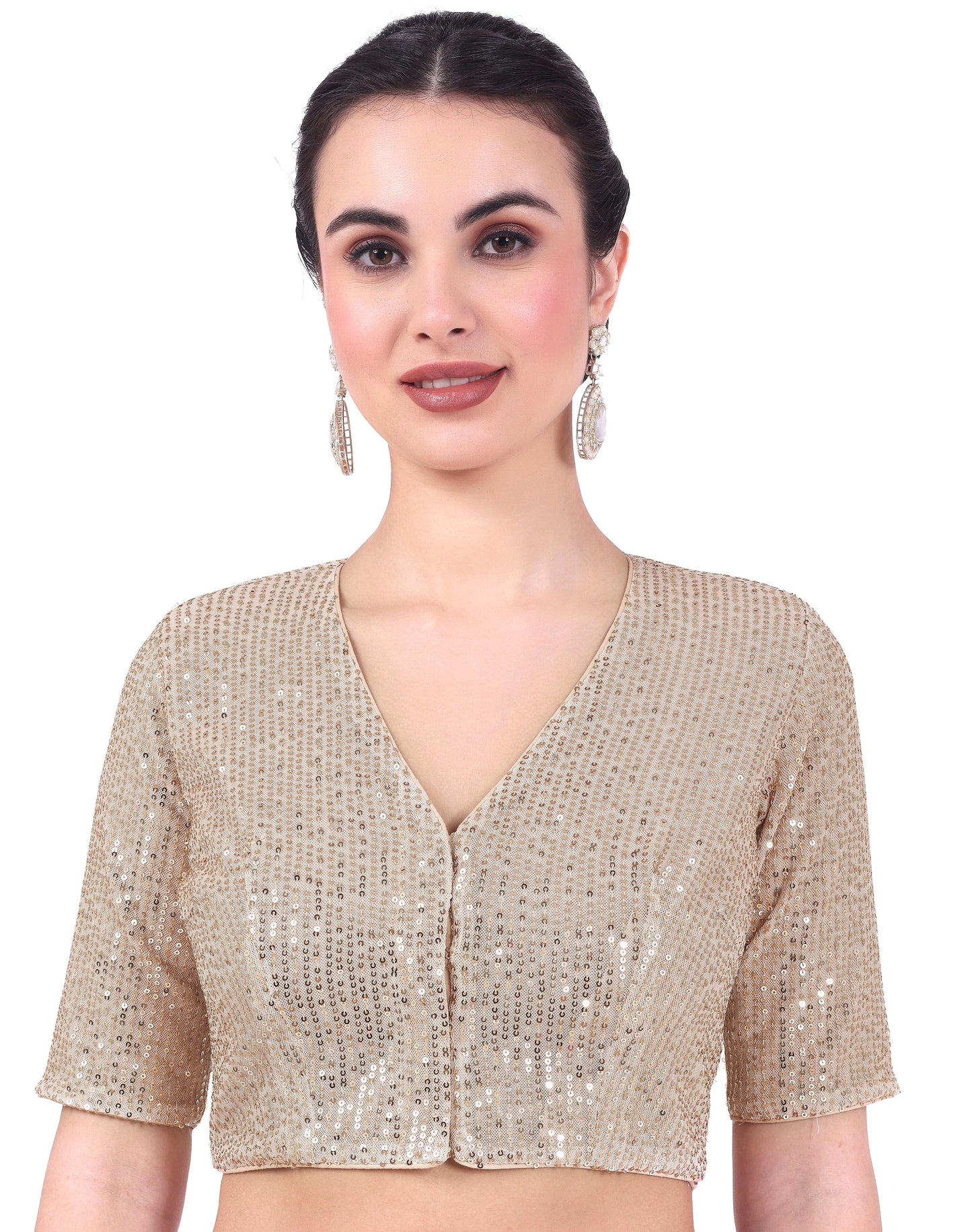 Studio Shringaar Women's Gold Blouse (Design 2736)