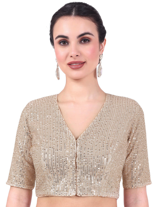 Studio Shringaar Women's Gold Blouse (Design 2736)