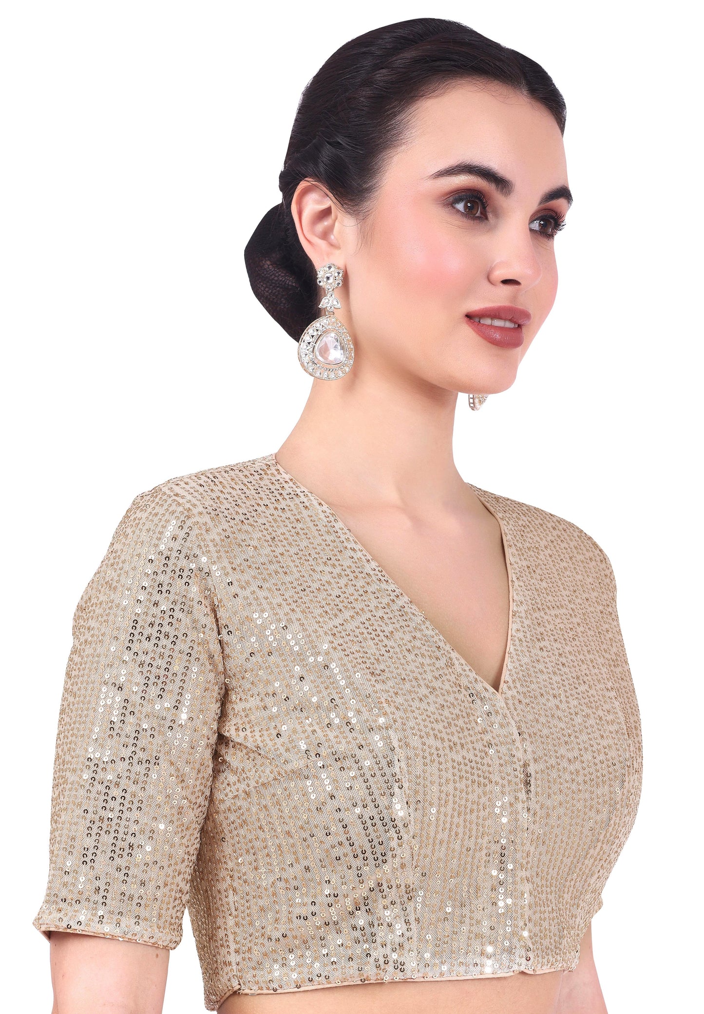 Studio Shringaar Women's Gold Blouse (Design 2736)