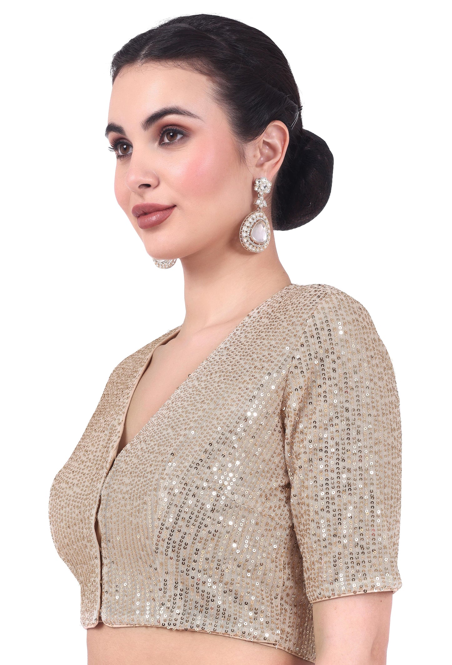 Studio Shringaar Women's Gold Blouse (Design 2736)