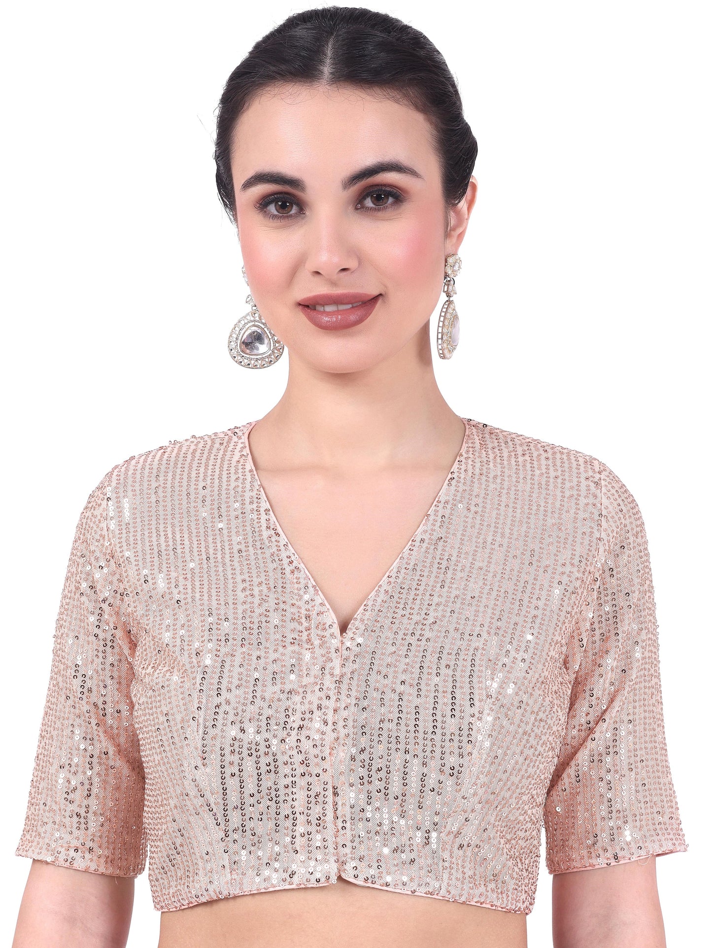 Studio Shringaar Women's Peach Blouse (Design 2736)