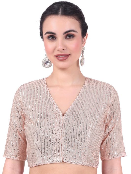 Studio Shringaar Women's Peach Blouse (Design 2736)