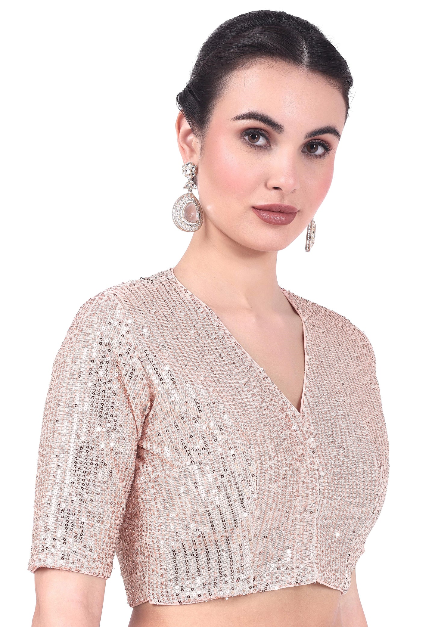 Studio Shringaar Women's Peach Blouse (Design 2736)