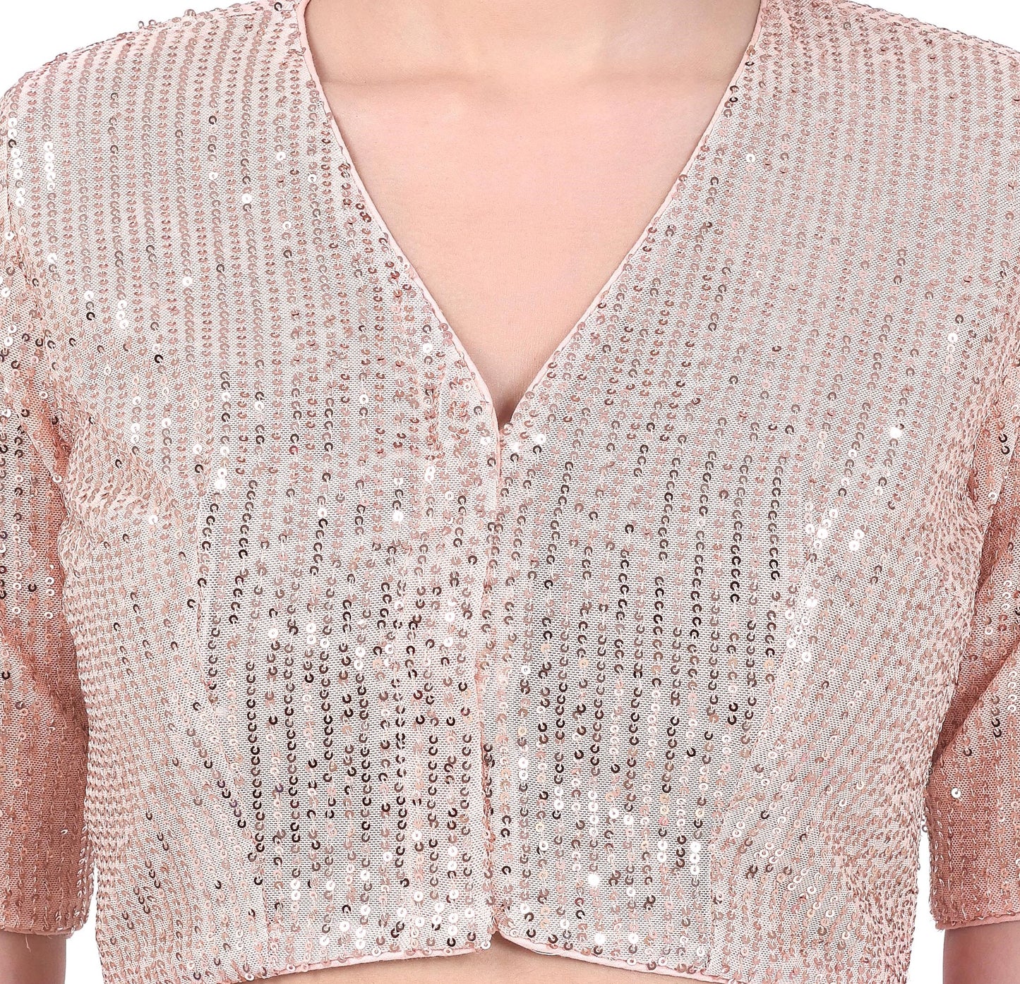 Studio Shringaar Women's Peach Blouse (Design 2736)
