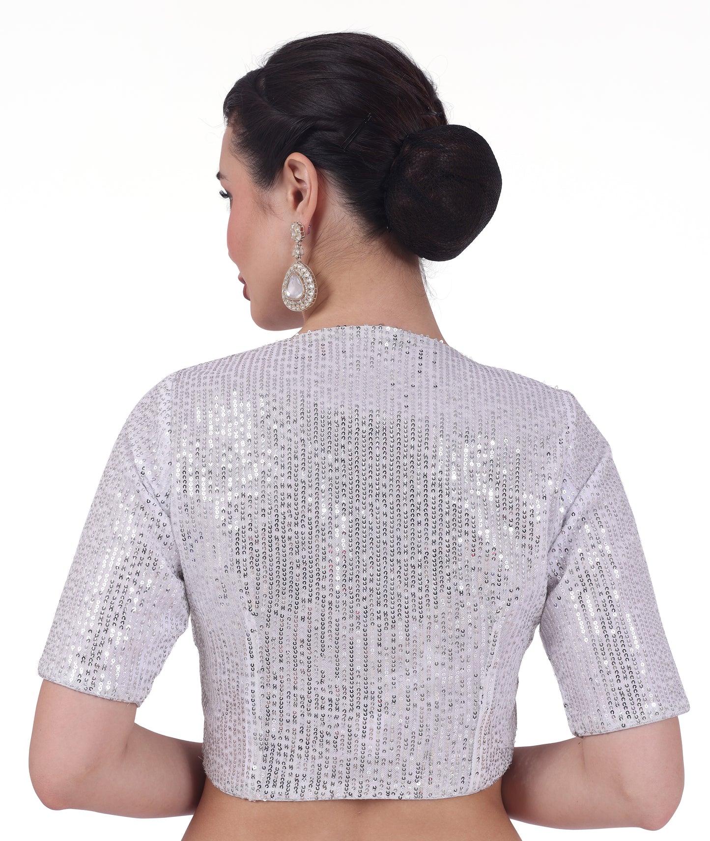 Studio Shringaar Women's Silver Blouse (Design 2736)
