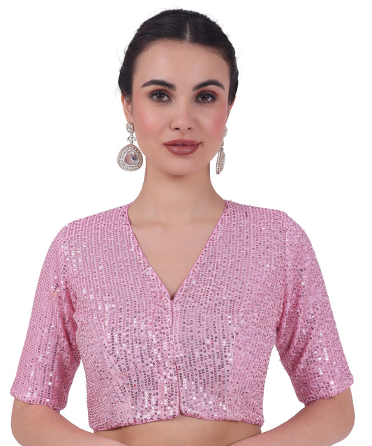 Studio Shringaar Women's Pink Blouse (Design 2736)