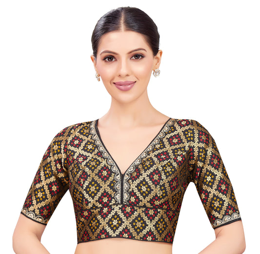 Studio Shringaar Women's Black Blouse (Design 2740)