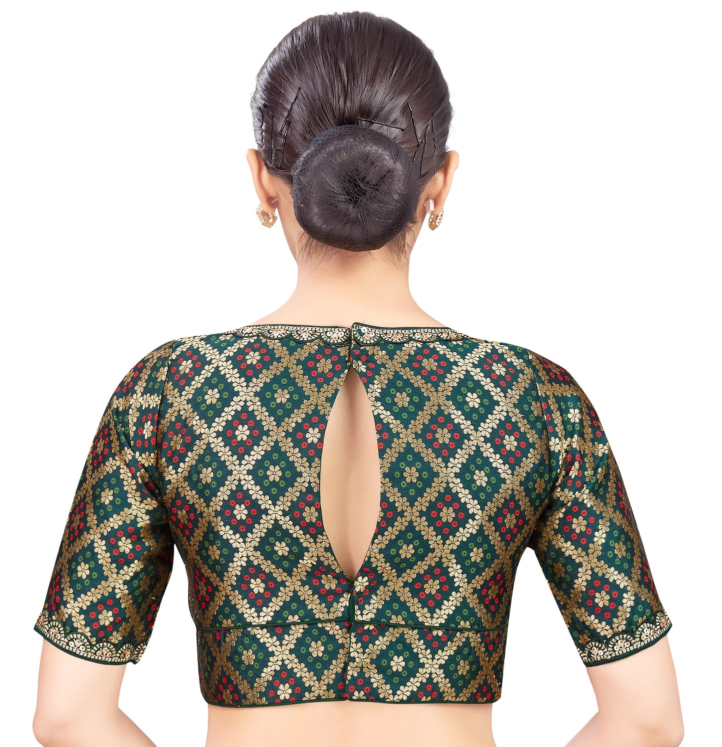 Studio Shringaar Women's Green Blouse (Design 2740)