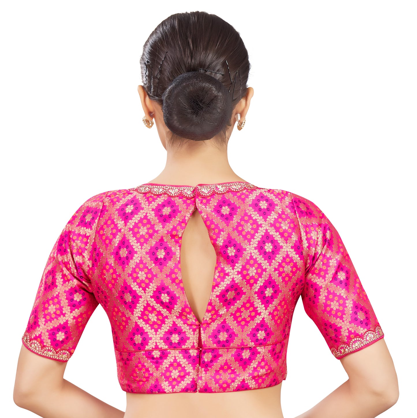 Studio Shringaar Women's Pink Blouse (Design 2740)