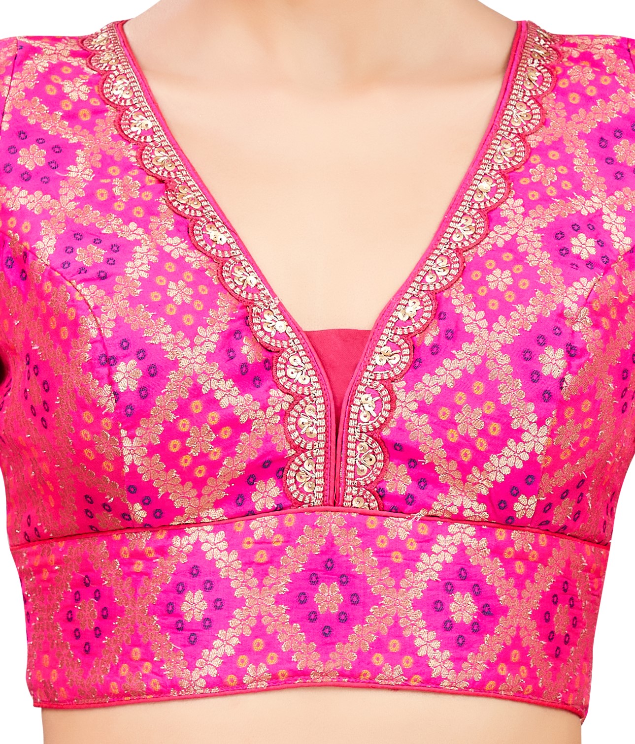 Studio Shringaar Women's Pink Blouse (Design 2740)