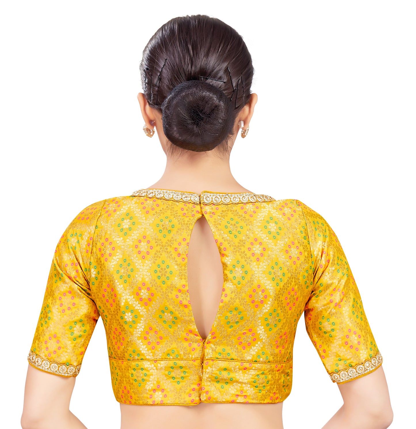 Studio Shringaar Women's Yellow Blouse (Design 2740)