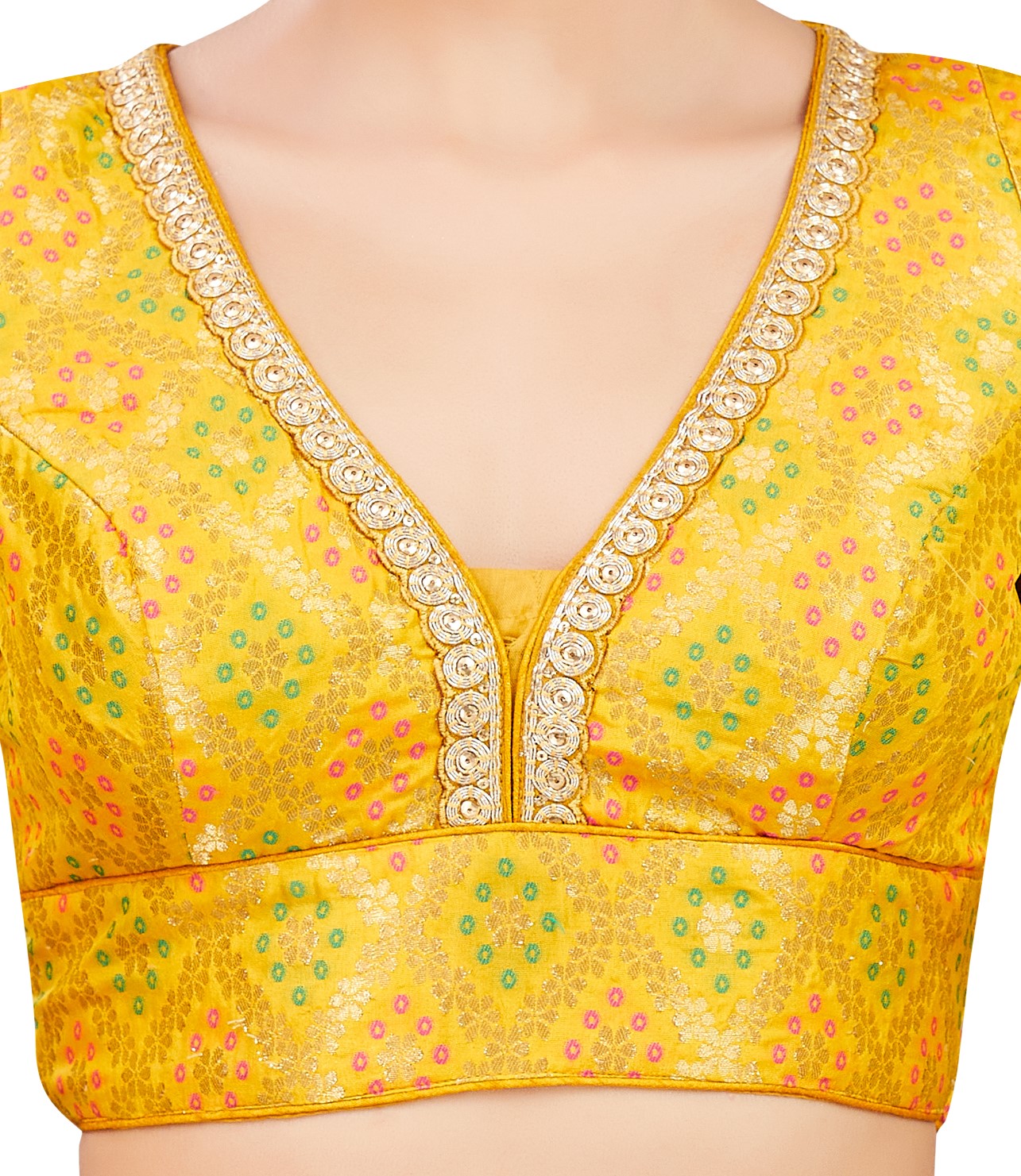 Studio Shringaar Women's Yellow Blouse (Design 2740)