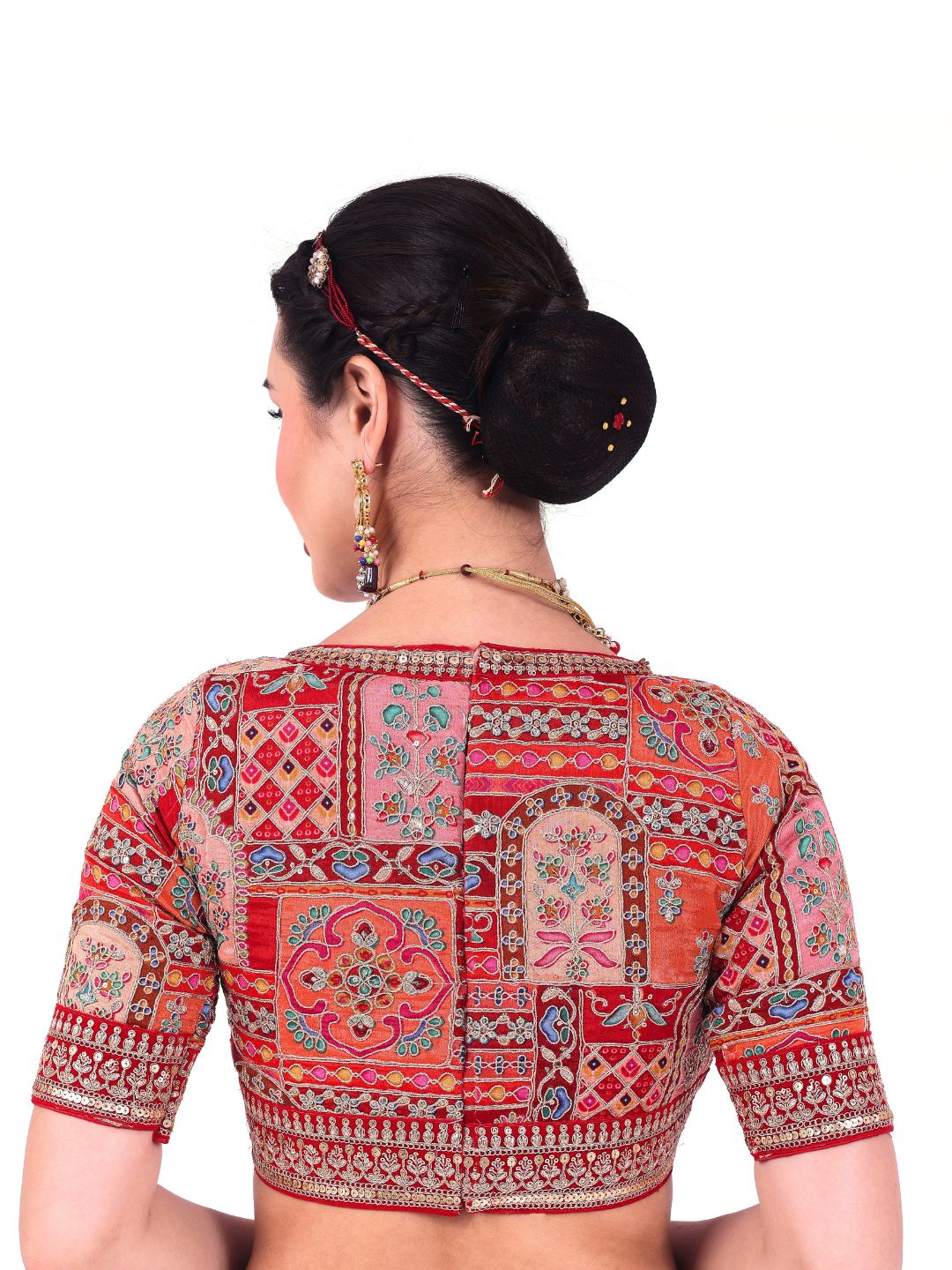 Gulabo - Women's Red Embroidered Viscose Blouse (Design 2750)