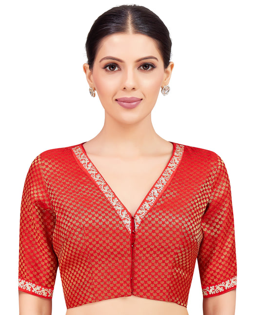 Studio Shringaar Women's Red Blouse (Design 2759)
