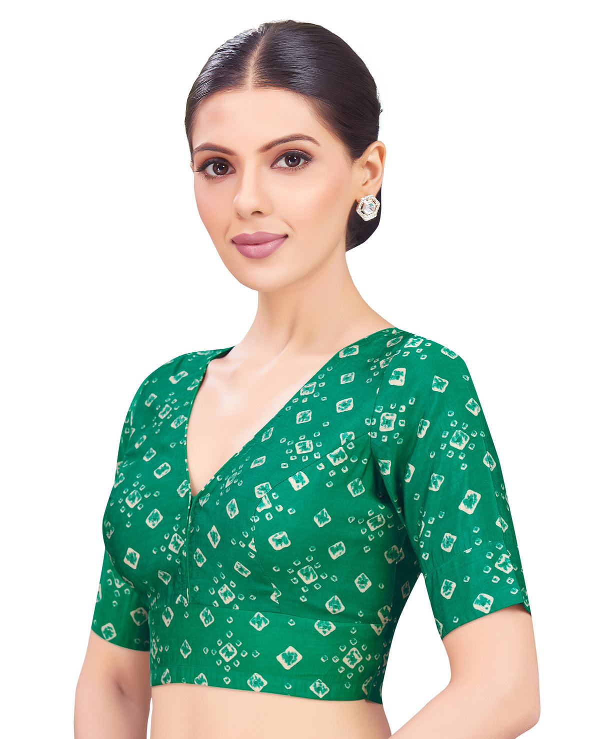 Studio Shringaar Women's Green Readymade Blouse (Design 2769)
