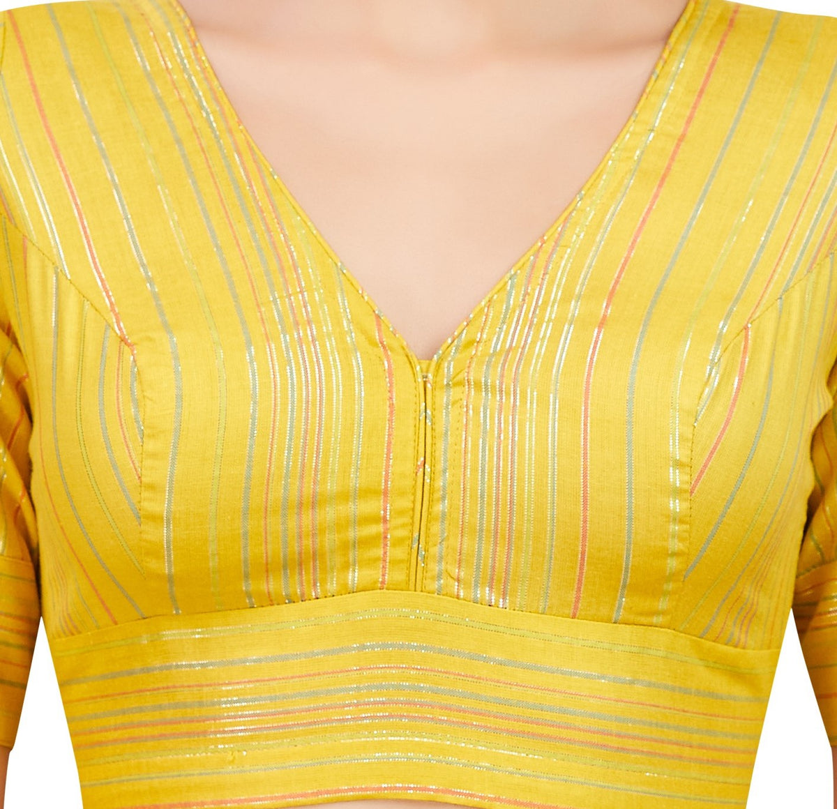 Studio Shringaar Women's Yellow Readymade Blouse (Design 2771)