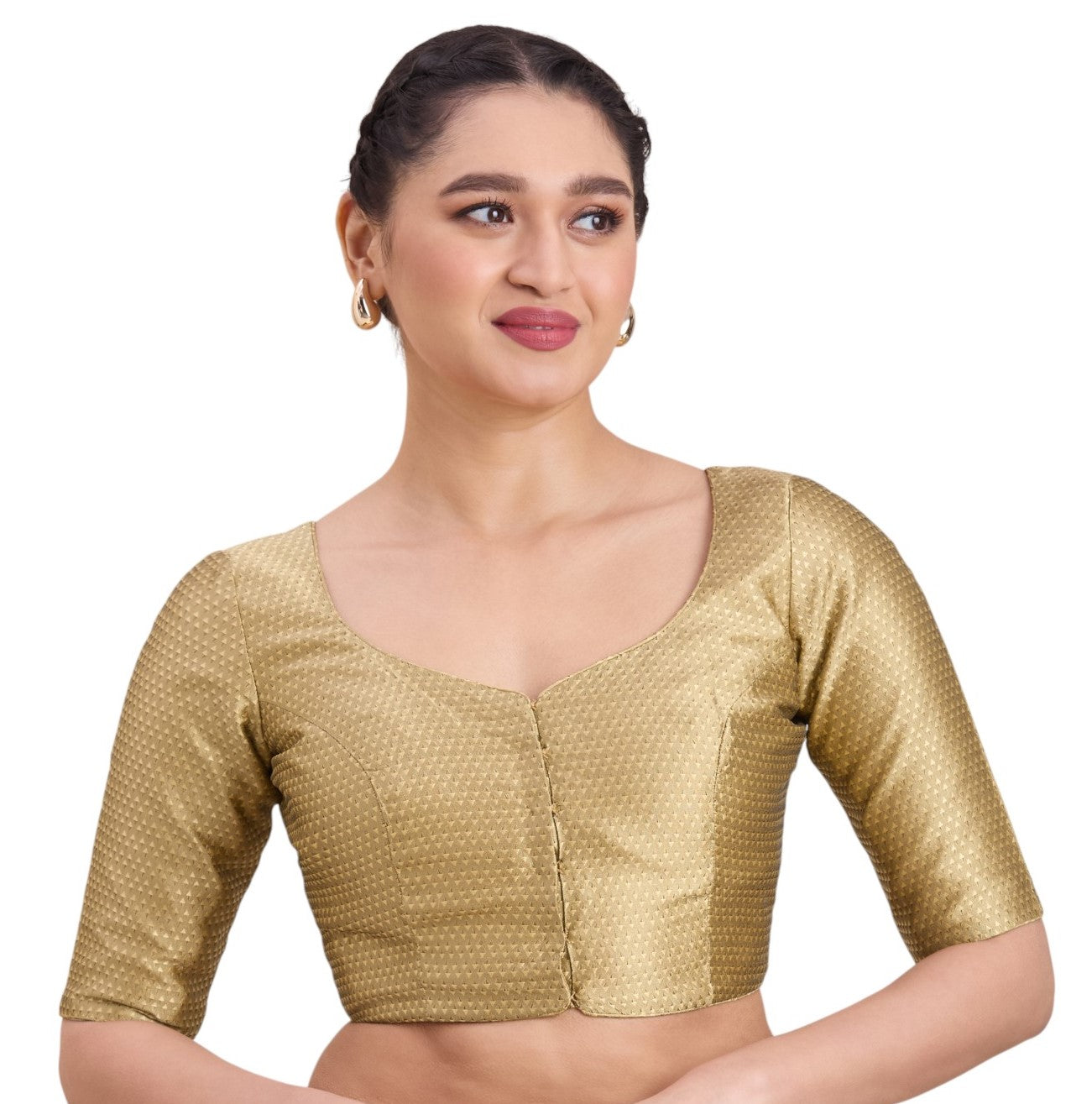 Studio Shringaar Women's Gold Blouse (Design 2772)