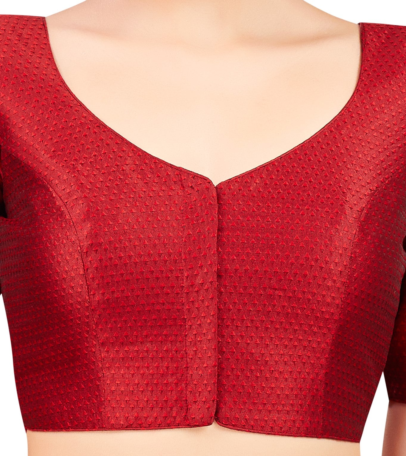 Studio Shringaar Women's Maroon Blouse (Design 2772)