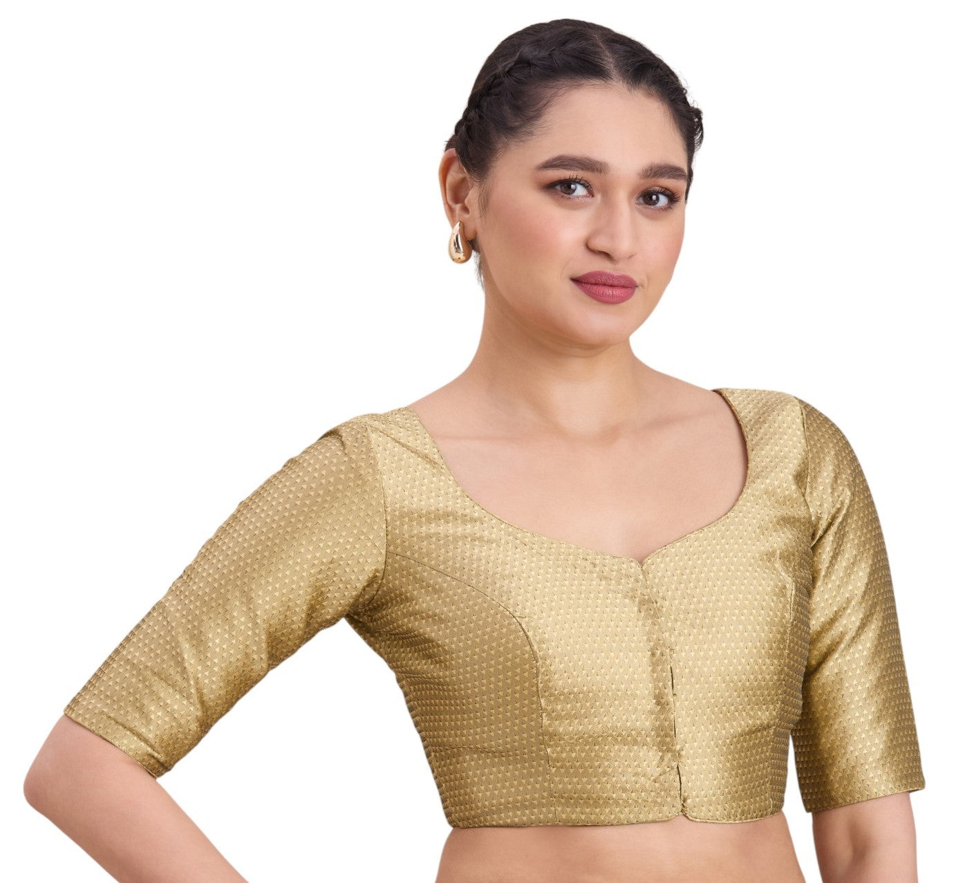 Studio Shringaar Women's Gold Blouse (Design 2772)