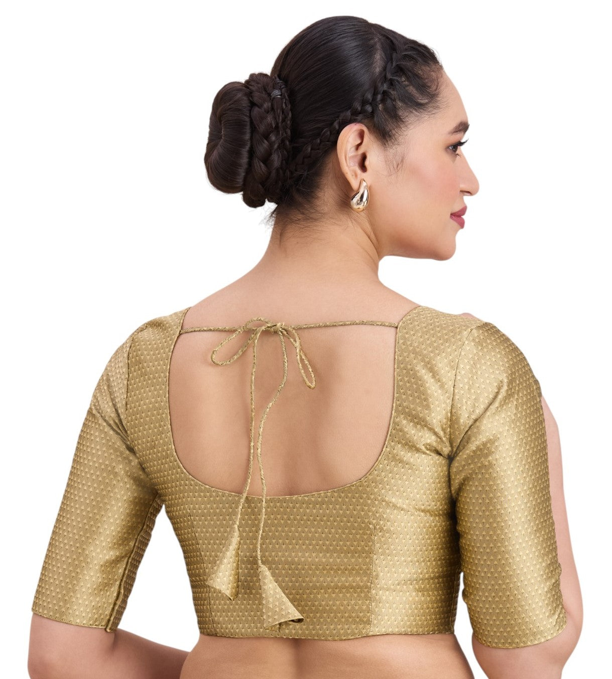 Studio Shringaar Women's Gold Blouse (Design 2772)