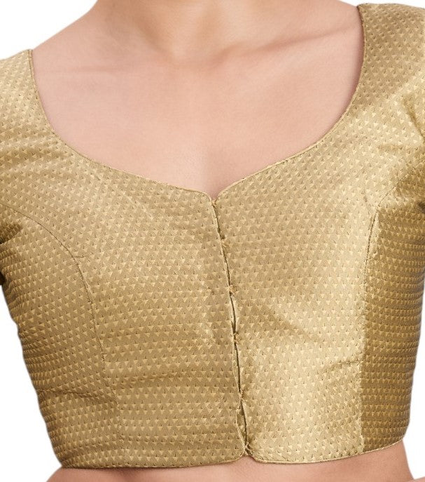 Studio Shringaar Women's Gold Blouse (Design 2772)