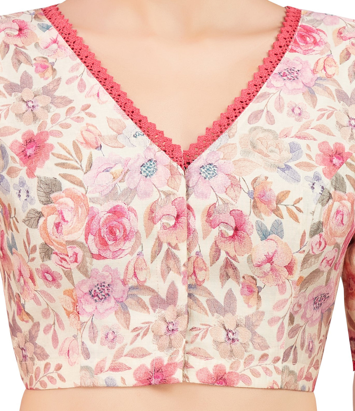 Studio Shringaar Women's Pink Readymade Blouse (Design 2774)